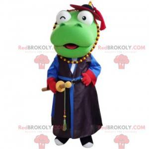 Dinosaur mascot dressed as a samurai - Redbrokoly.com