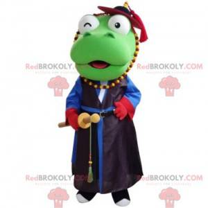 Dinosaur maskot klädd som en samurai - Redbrokoly.com