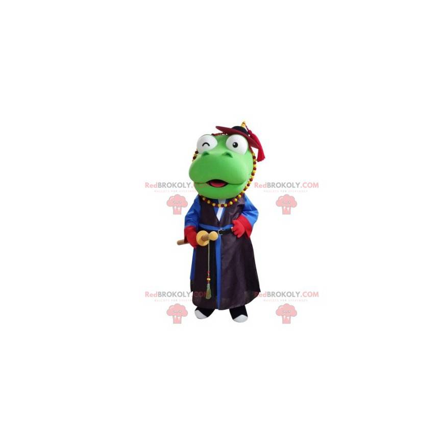 Mascota dinosaurio vestida como samurai - Redbrokoly.com