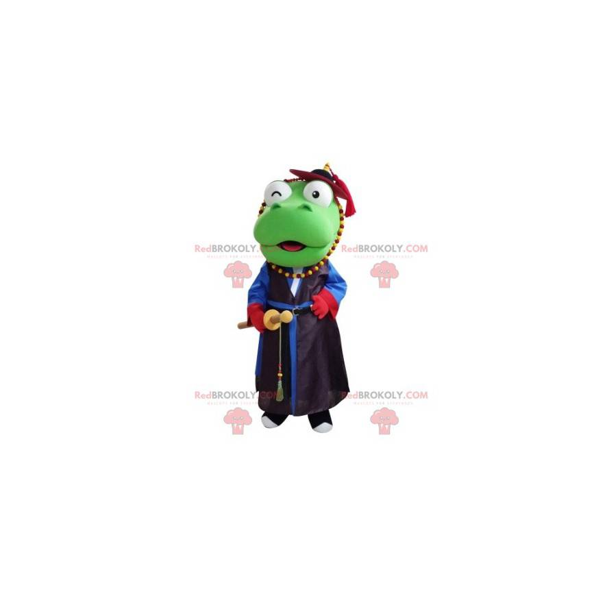 Mascotte di dinosauro vestito da samurai - Redbrokoly.com