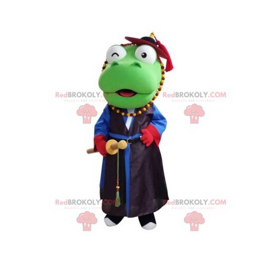 Mascota dinosaurio vestida como samurai - Redbrokoly.com