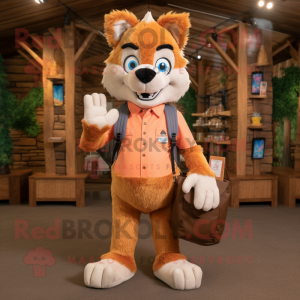 Peach Wolf maskot kostume...