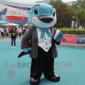 Teal Killer Whale mascotte...