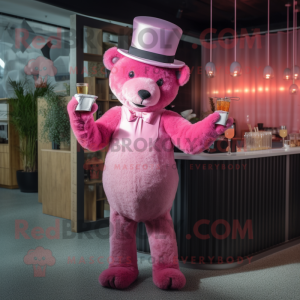 Rosa Teddy Bear maskot...