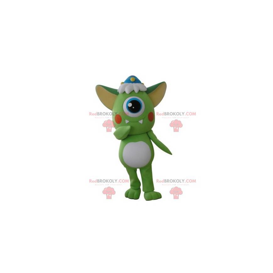 Mascota alienígena verde cíclope - Redbrokoly.com