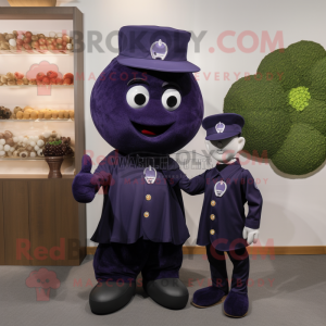 Navy Grape maskot kostume...