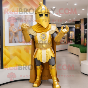 Guld middelalderlig ridder...