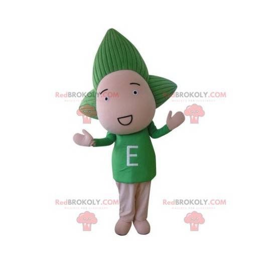 Baby maskot med grønt hår - Redbrokoly.com