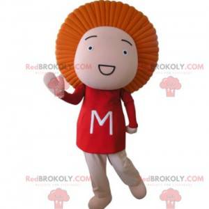 Mascote da boneca com cabelo laranja - Redbrokoly.com