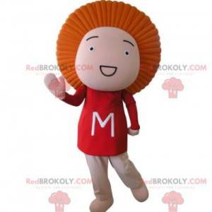 Mascotte de poupon avec les cheveux oranges - Redbrokoly.com