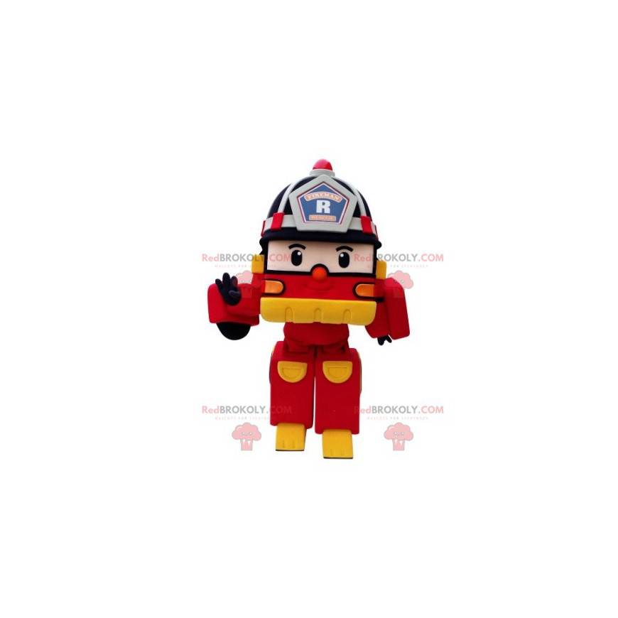 Transformers fire truck mascot - Redbrokoly.com