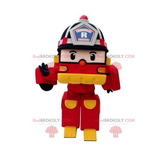 Mascota de camión de bomberos Transformers - Redbrokoly.com