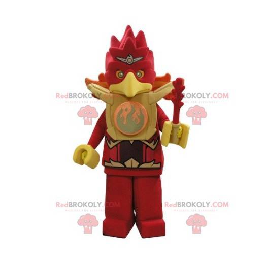 Lego mascotte uccello rosso e giallo aquila - Redbrokoly.com