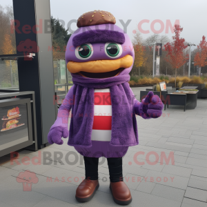 Purple Burgers maskot...