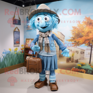 Sky Blue Scarecrow maskot...