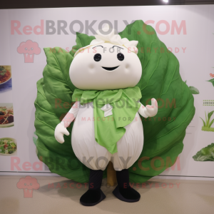 White Cabbage Leaf maskot...