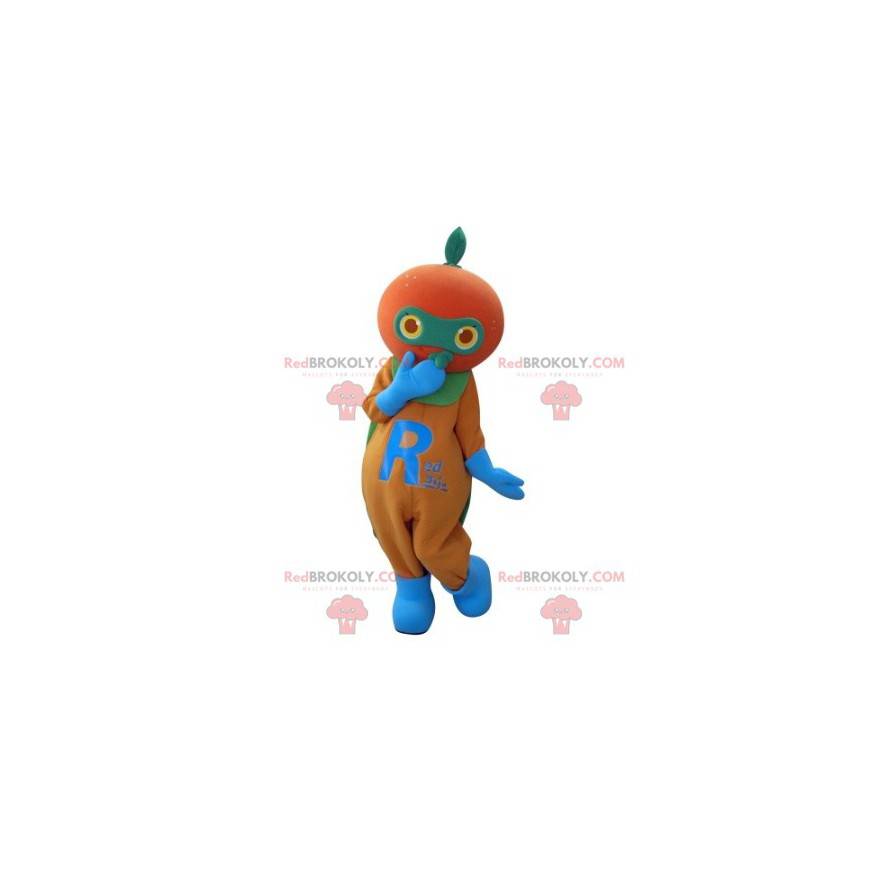 Obří oranžová mandarinka maskot - Redbrokoly.com