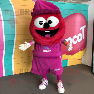 Magenta Tacos maskot kostym...