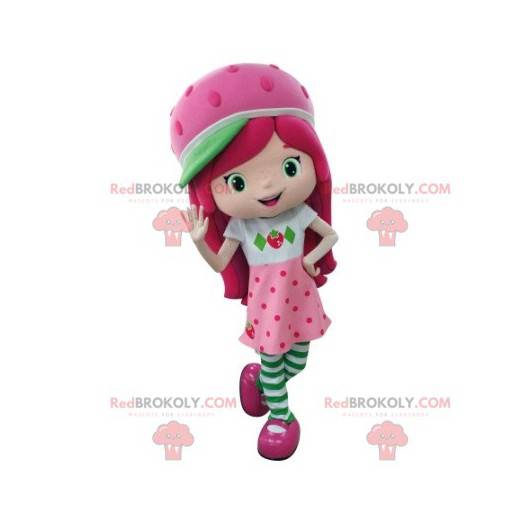 La mascota Charlotte Strawberry Famous Pink Girl -