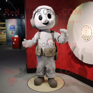 Silver Plum mascot costume character dressed with a Cargo Pants and Keychains