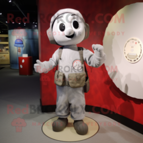 Silver Plum mascot costume character dressed with a Cargo Pants and Keychains
