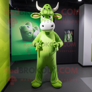 Lime Green Zebu mascotte...