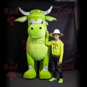 Lime Green Zebu mascotte...