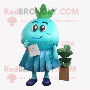 Cyan Beet mascotte kostuum...