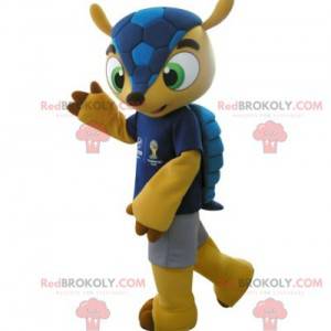 Mascotte de Fuleco célèbre tatou de la coupe du Monde 2014 -