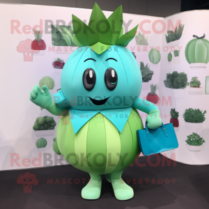 Cyan Beet mascotte kostuum...