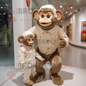 Beige Monkey mascotte...