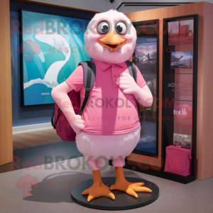 Pink Gull maskot kostyme...