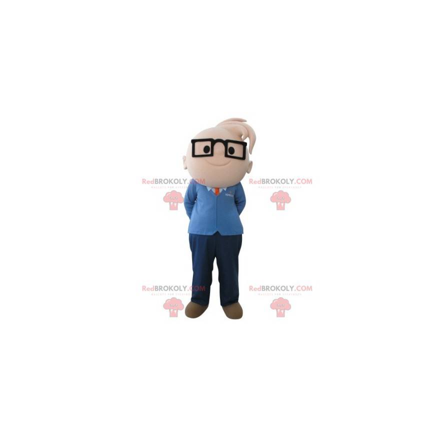 Mascota de niño con gafas. Mascota del ingeniero - Mascota de niño con gafas. Mascota del ingeniero -