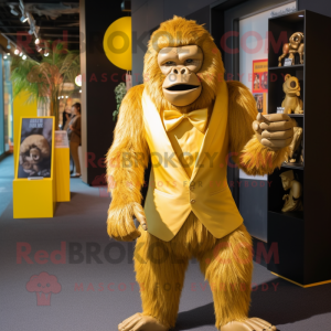 Gouden Gorilla mascotte...