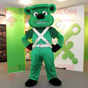 Grønn Celtic Cross maskot...