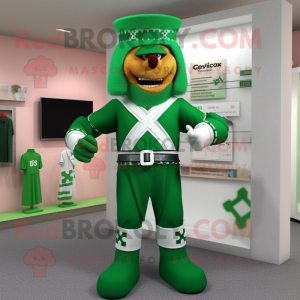 Grüner Maskottchen Kostüm...