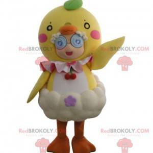 Little girl mascot disguised as a giant chick - Redbrokoly.com