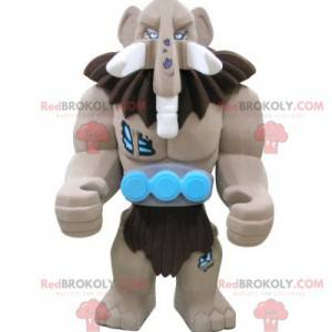 Mascotte de Lego de mammouth marron géant - Redbrokoly.com