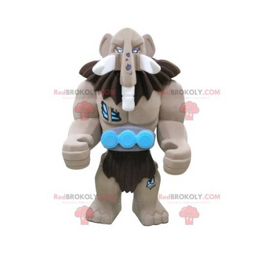 Mascote gigante de mamute marrom Lego - Redbrokoly.com