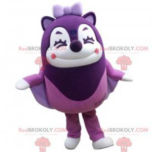 Purple flying squirrel mascot laughing air - Redbrokoly.com