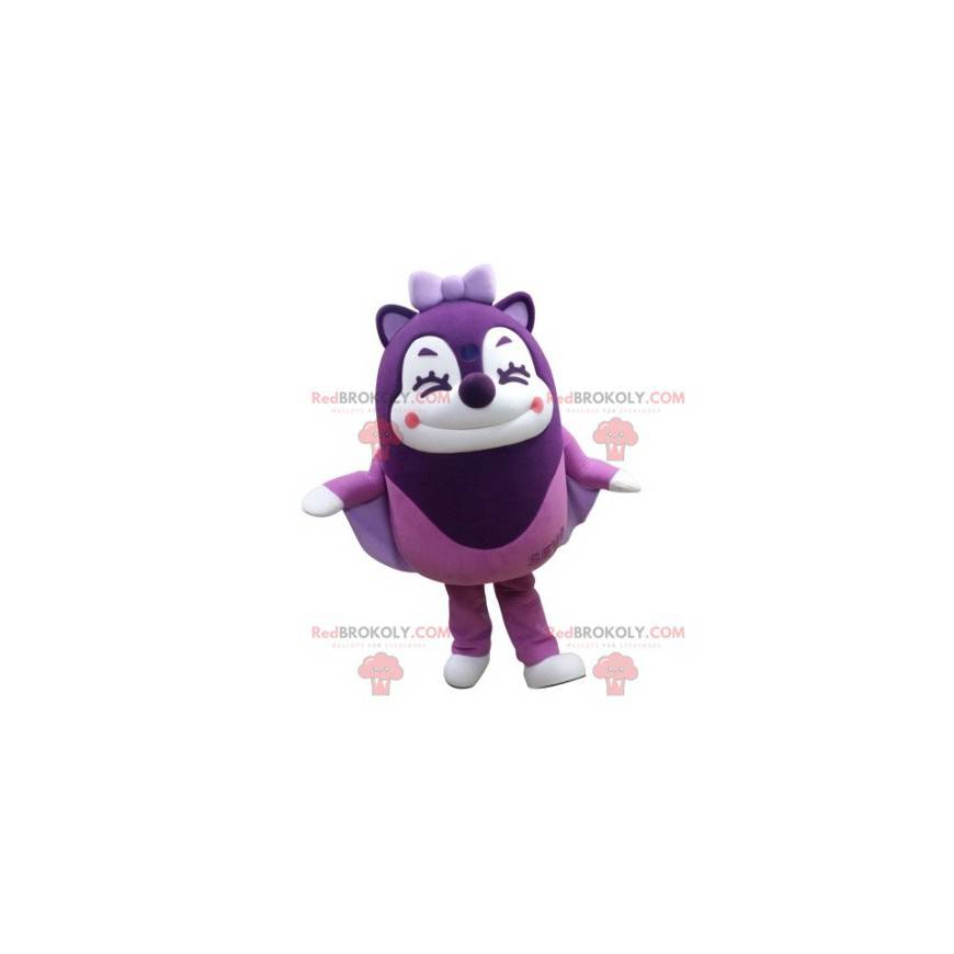 Purple flying squirrel mascot laughing air - Redbrokoly.com