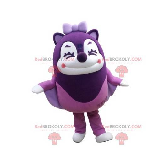 Purple flying squirrel mascot laughing air - Redbrokoly.com