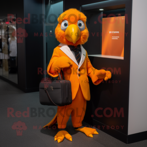 Orange papegoja maskot...