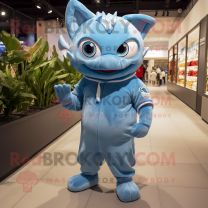 Sky Blue Tona maskot maskot...