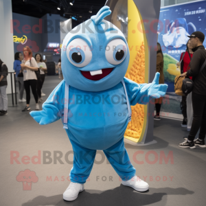 Sky Blue Tona maskot maskot...