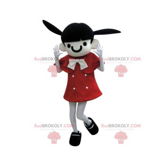 Mascota de niña marrón con orejas de burro - Redbrokoly.com