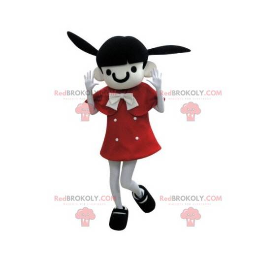 Mascotte de fille brune avec des oreilles d'âne - Redbrokoly.com