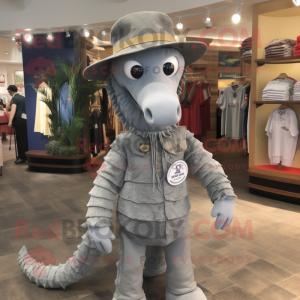 Gray Sea Horse mascotte...