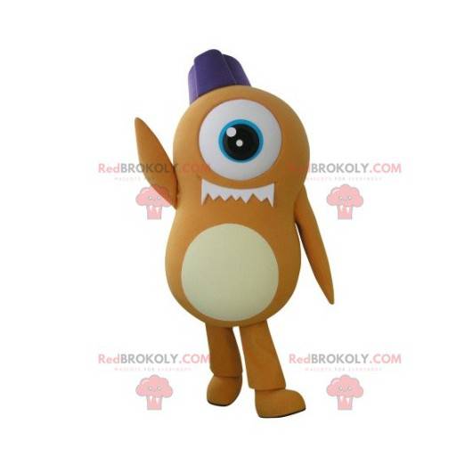 Orange Cyclops alien mascot - Redbrokoly.com