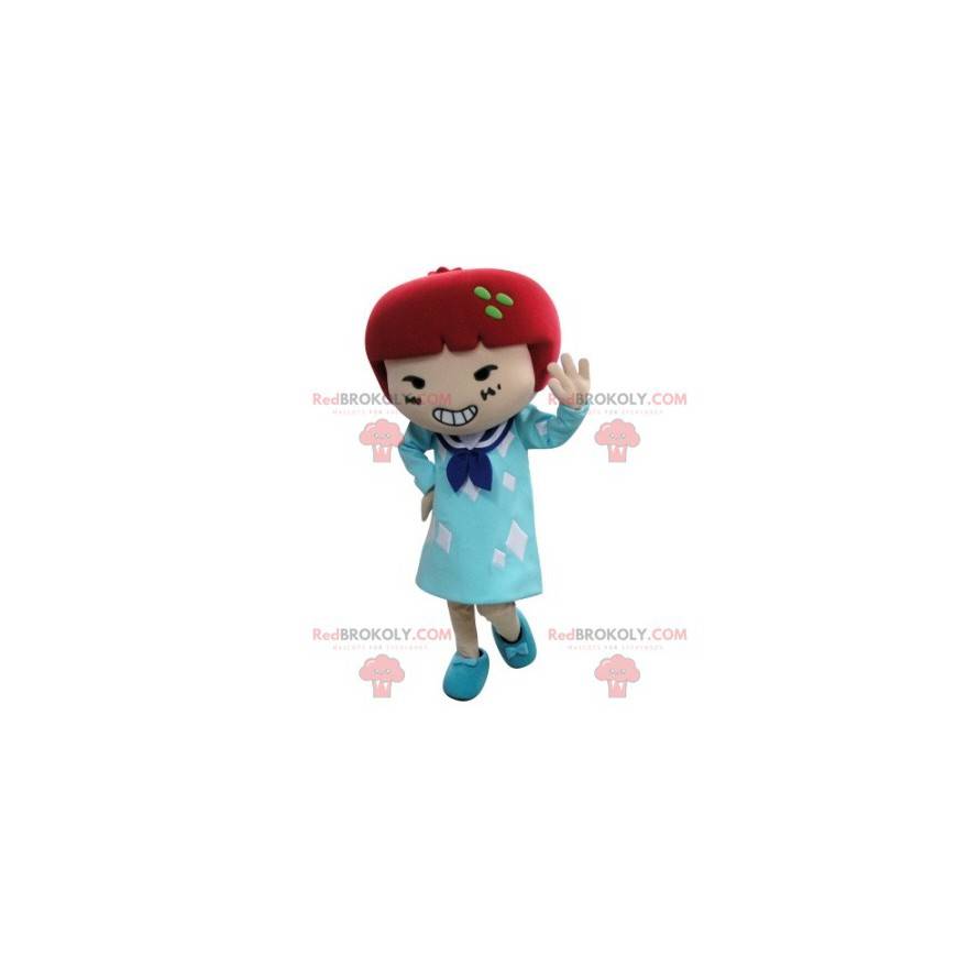 Mascot meisje in jurk met rood haar - Redbrokoly.com